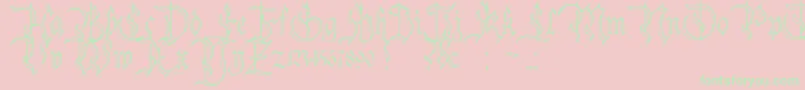 CharterwellNo4 Font – Green Fonts on Pink Background