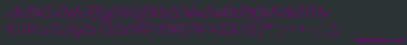 フォントDecorctt – 黒い背景に紫のフォント