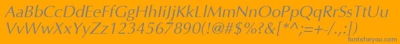 Optimai Font – Gray Fonts on Orange Background