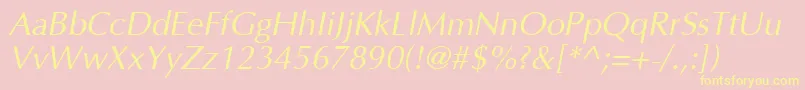 Optimai Font – Yellow Fonts on Pink Background