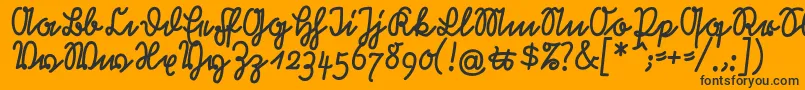RastenburgU1sy Font – Black Fonts on Orange Background
