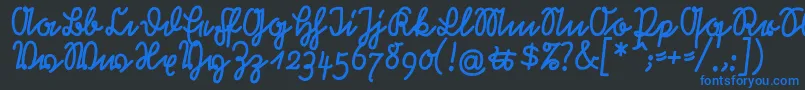 RastenburgU1sy Font – Blue Fonts on Black Background