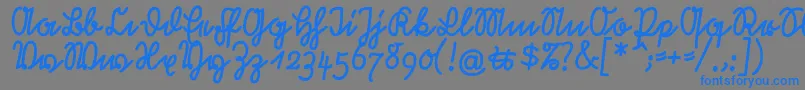 RastenburgU1sy Font – Blue Fonts on Gray Background