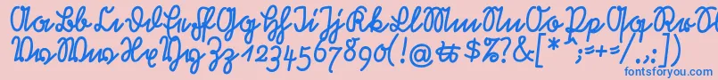 RastenburgU1sy Font – Blue Fonts on Pink Background