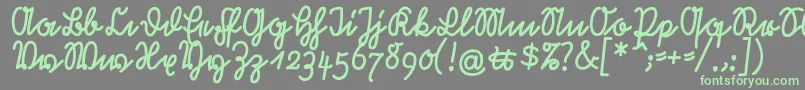 RastenburgU1sy Font – Green Fonts on Gray Background