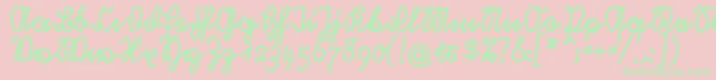 Шрифт RastenburgU1sy – зелёные шрифты на розовом фоне
