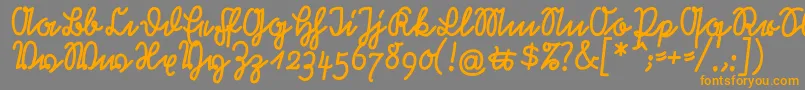 RastenburgU1sy Font – Orange Fonts on Gray Background