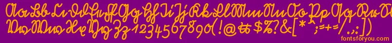 RastenburgU1sy Font – Orange Fonts on Purple Background