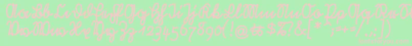 RastenburgU1sy Font – Pink Fonts on Green Background