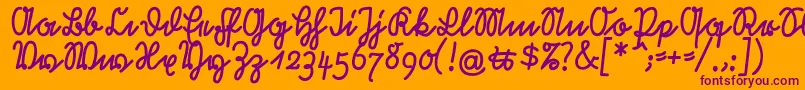 RastenburgU1sy Font – Purple Fonts on Orange Background