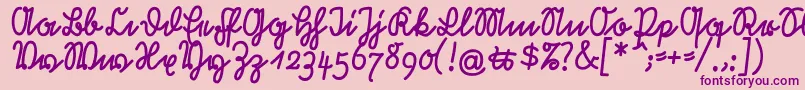 RastenburgU1sy Font – Purple Fonts on Pink Background
