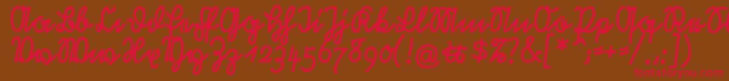RastenburgU1sy Font – Red Fonts on Brown Background