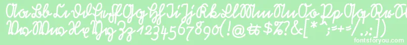 RastenburgU1sy Font – White Fonts on Green Background
