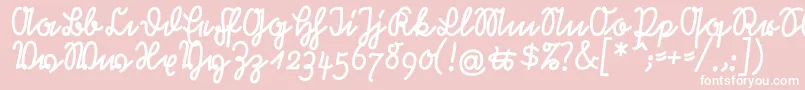 RastenburgU1sy Font – White Fonts on Pink Background