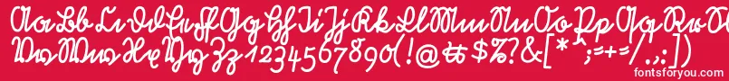 RastenburgU1sy Font – White Fonts on Red Background