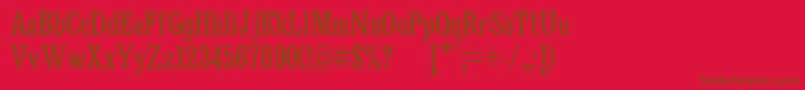Bruskovaya80-fontti – ruskeat fontit punaisella taustalla
