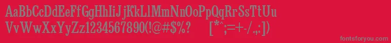 Bruskovaya80 Font – Gray Fonts on Red Background