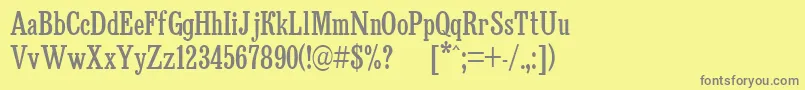 fuente Bruskovaya80 – Fuentes Grises Sobre Fondo Amarillo