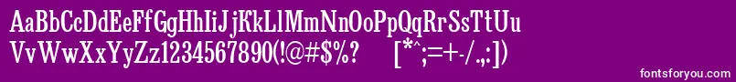 フォントBruskovaya80 – 紫の背景に白い文字