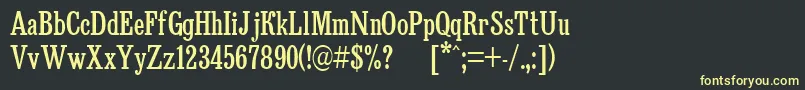 Bruskovaya80 Font – Yellow Fonts on Black Background
