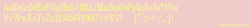 Bruskovaya80 Font – Yellow Fonts on Pink Background