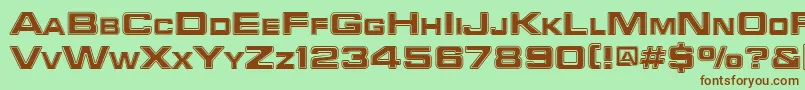 Bad Font – Brown Fonts on Green Background