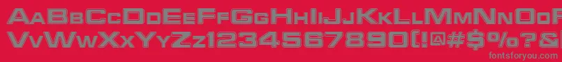 フォントBad – 赤い背景に灰色の文字