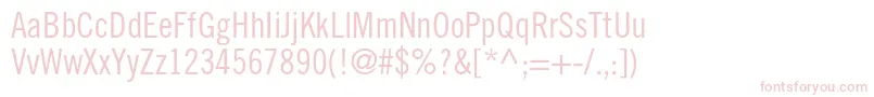 TradegothicltstdCn18 Font – Pink Fonts on White Background