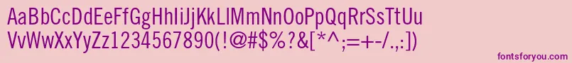 TradegothicltstdCn18 Font – Purple Fonts on Pink Background