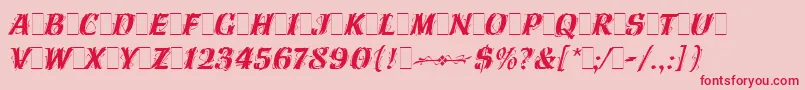 HazelLetPlain.1.0 Font – Red Fonts on Pink Background