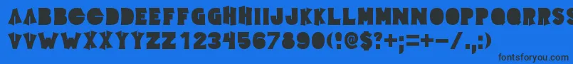 ElectricPickleBold-Schriftart – Schwarze Schriften auf blauem Hintergrund