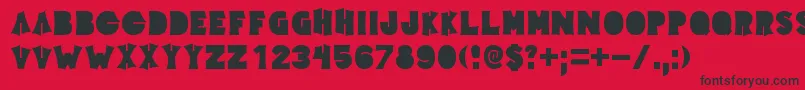 フォントElectricPickleBold – 赤い背景に黒い文字