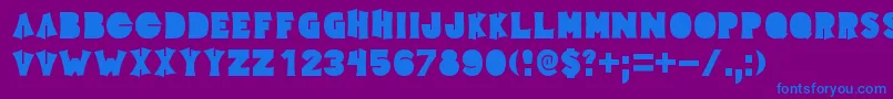 Fonte ElectricPickleBold – fontes azuis em um fundo violeta