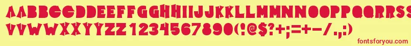 ElectricPickleBold Font – Red Fonts on Yellow Background