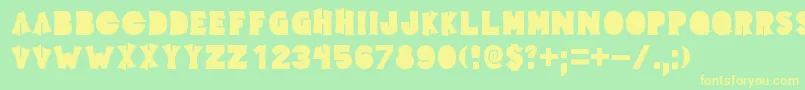 ElectricPickleBold Font – Yellow Fonts on Green Background