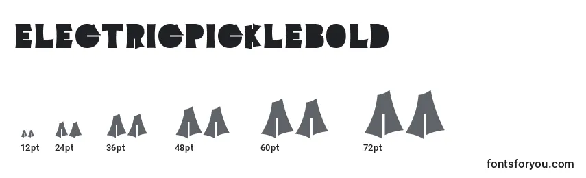 Размеры шрифта ElectricPickleBold