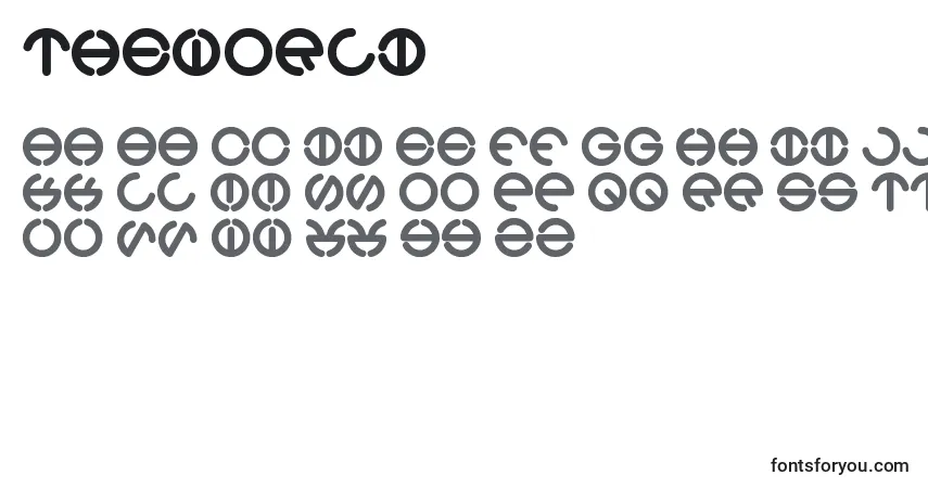 Шрифт Theworld – алфавит, цифры, специальные символы