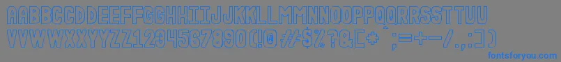Czcionka RudasteriaSt – niebieskie czcionki na szarym tle