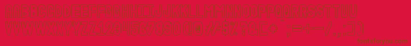Czcionka RudasteriaSt – brązowe czcionki na czerwonym tle