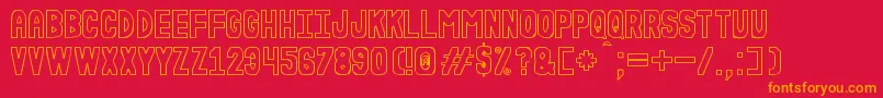 fuente RudasteriaSt – Fuentes Naranjas Sobre Fondo Rojo