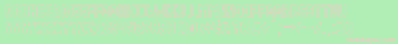 RudasteriaSt Font – Pink Fonts on Green Background