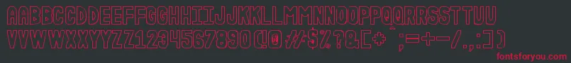 RudasteriaSt Font – Red Fonts on Black Background