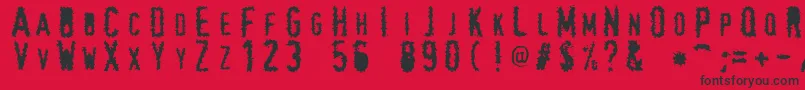 フォントWraithLite – 赤い背景に黒い文字