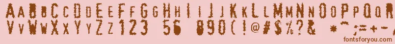 Fonte WraithLite – fontes marrons em um fundo rosa