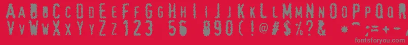 フォントWraithLite – 赤い背景に灰色の文字