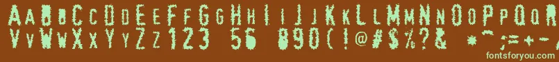Шрифт WraithLite – зелёные шрифты на коричневом фоне