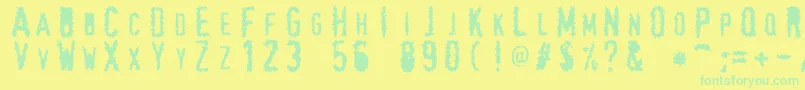 WraithLite Font – Green Fonts on Yellow Background