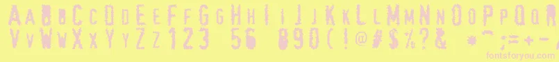 WraithLite Font – Pink Fonts on Yellow Background