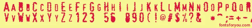WraithLite Font – Red Fonts on Yellow Background