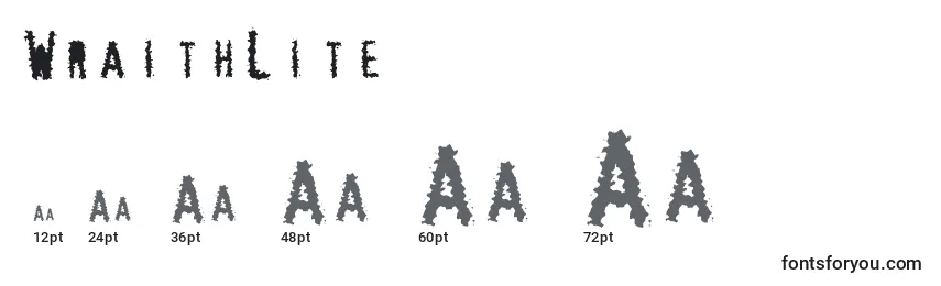 Размеры шрифта WraithLite